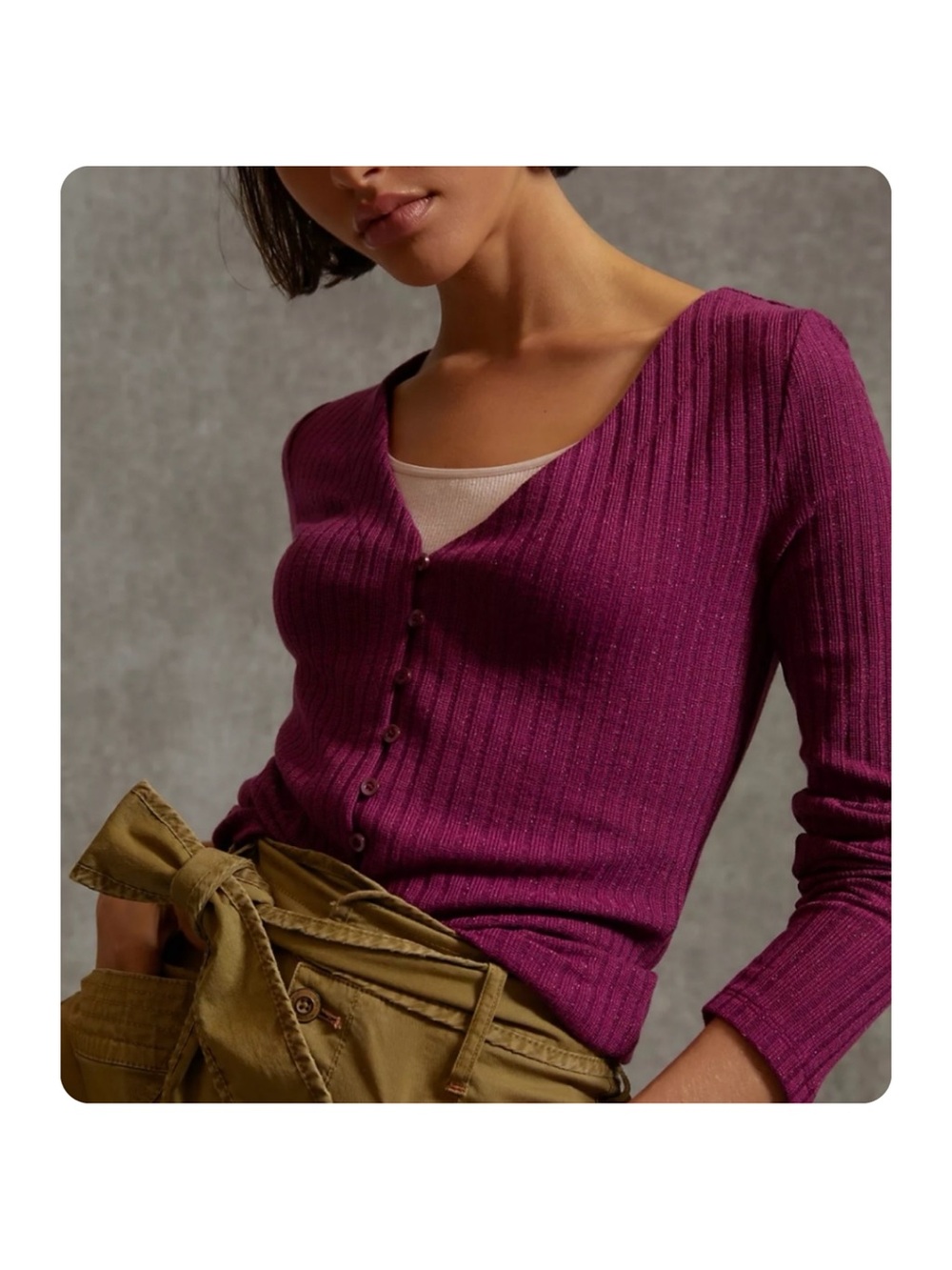 ★ Maeve Women’s NWT Seasonal Staple Cardigan Casual Purple M ★